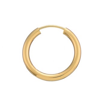 BNH Dame blanke 14 kt rødguld Øre creol, Ø 20 mm x 2,5 mm (KUN 1 stk.)